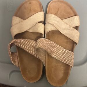 Blowfish Beige and Tan Sandals
